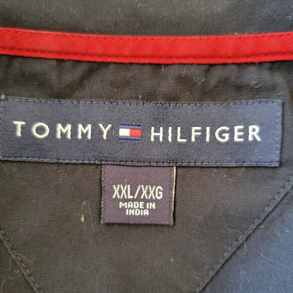 Tommy Hilfiger Mens Black Cotton Button-Up Shirt (Size XXL) - Picture 5 of 7